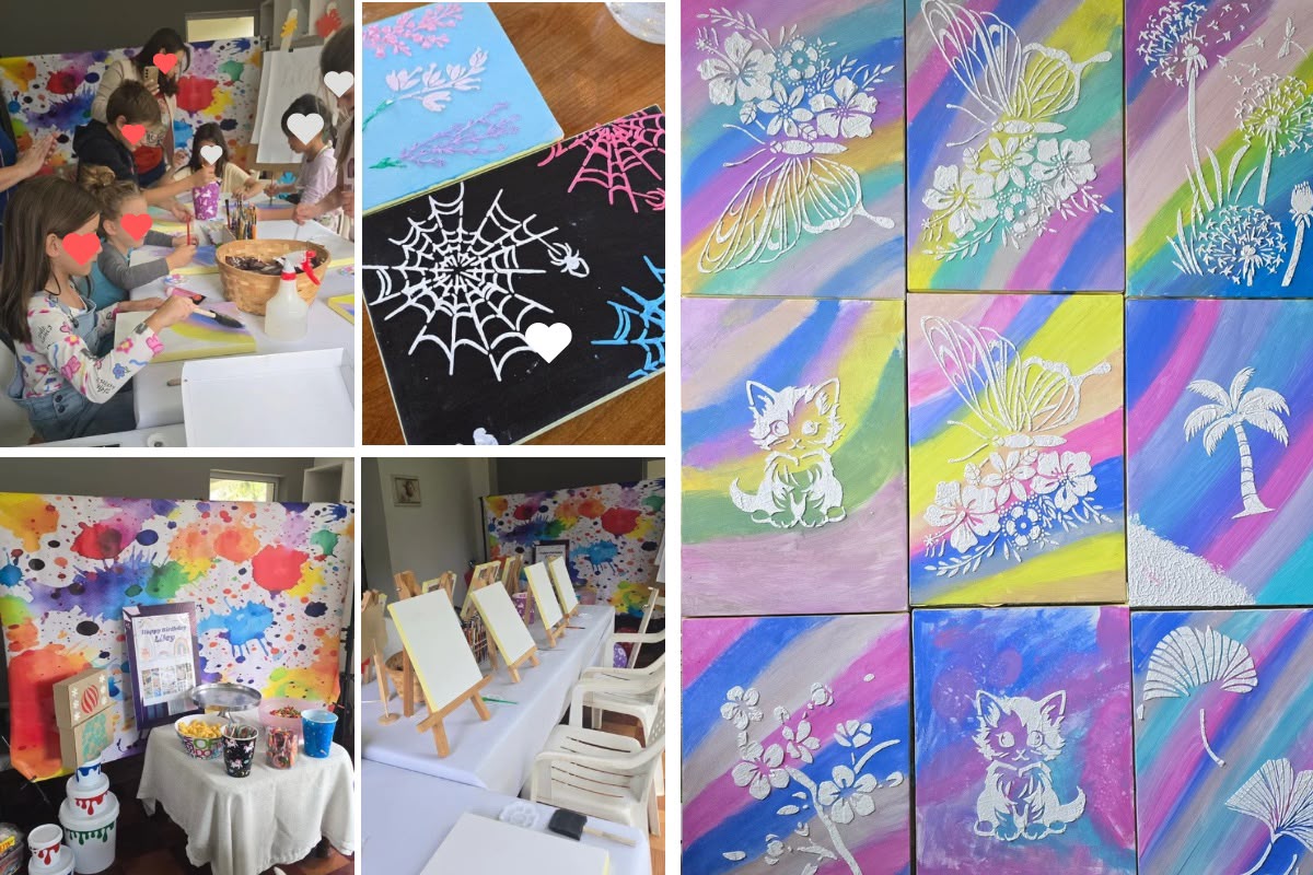 Textured Art (Color and Stencils)