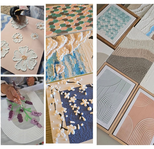 11 Oct - Textured Art Workshop@Secret Tea Garden Norscot Manor Fourways, Johannesburg